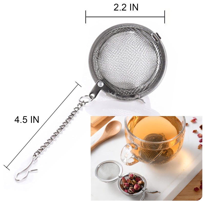 oxt 3PCS Premium Tea Infusers  Loose Leaf Tea  Upgraded Tea Strainers and Tea Balls for Flavoring Herbal Spices and Seasonings - Image 2